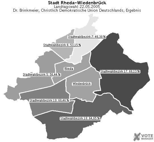 GeoGrafik Dr. Brinkmeier, Christlich Demokratische Union Deutschlands, Ergebnis