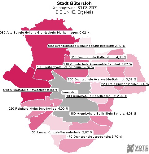 GeoGrafik DIE LINKE, Ergebnis