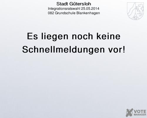 Stadt Gütersloh, Integrationsratswahl 25.05.2014,  082 Grundschule Blankenhagen: 