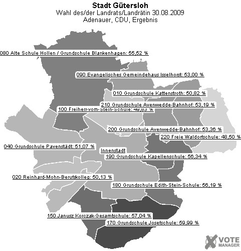 GeoGrafik Adenauer, CDU, Ergebnis